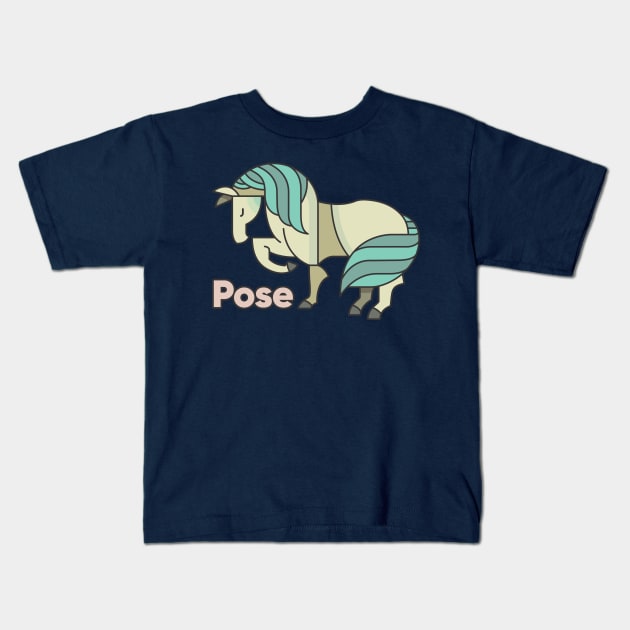 Pony Pose Kids T-Shirt by StupidHead